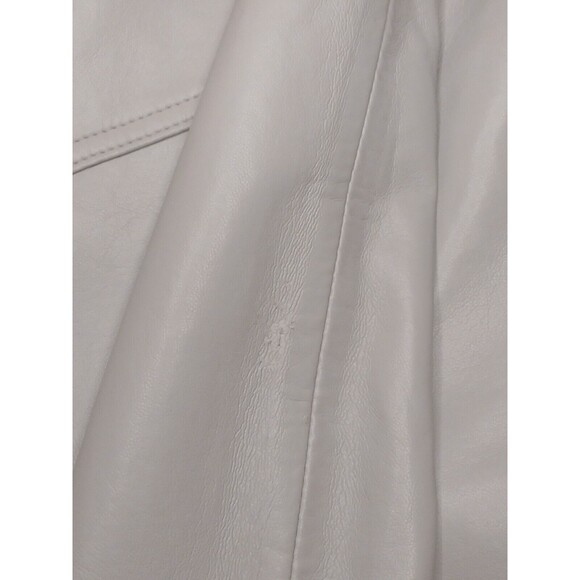 AGOLDE Sz 34 90's Pinch Waist SOFT Recycled Leather Lt Grey Straight Leg  - $348 - Picture 13 of 16